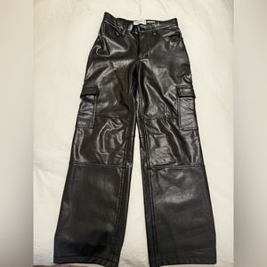 Abercrombie vegan leather cargo pants!